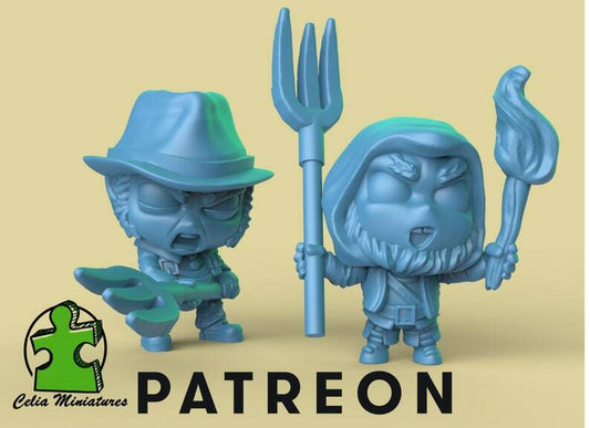 Chibi Villagers - 28mm - 54mm Scale