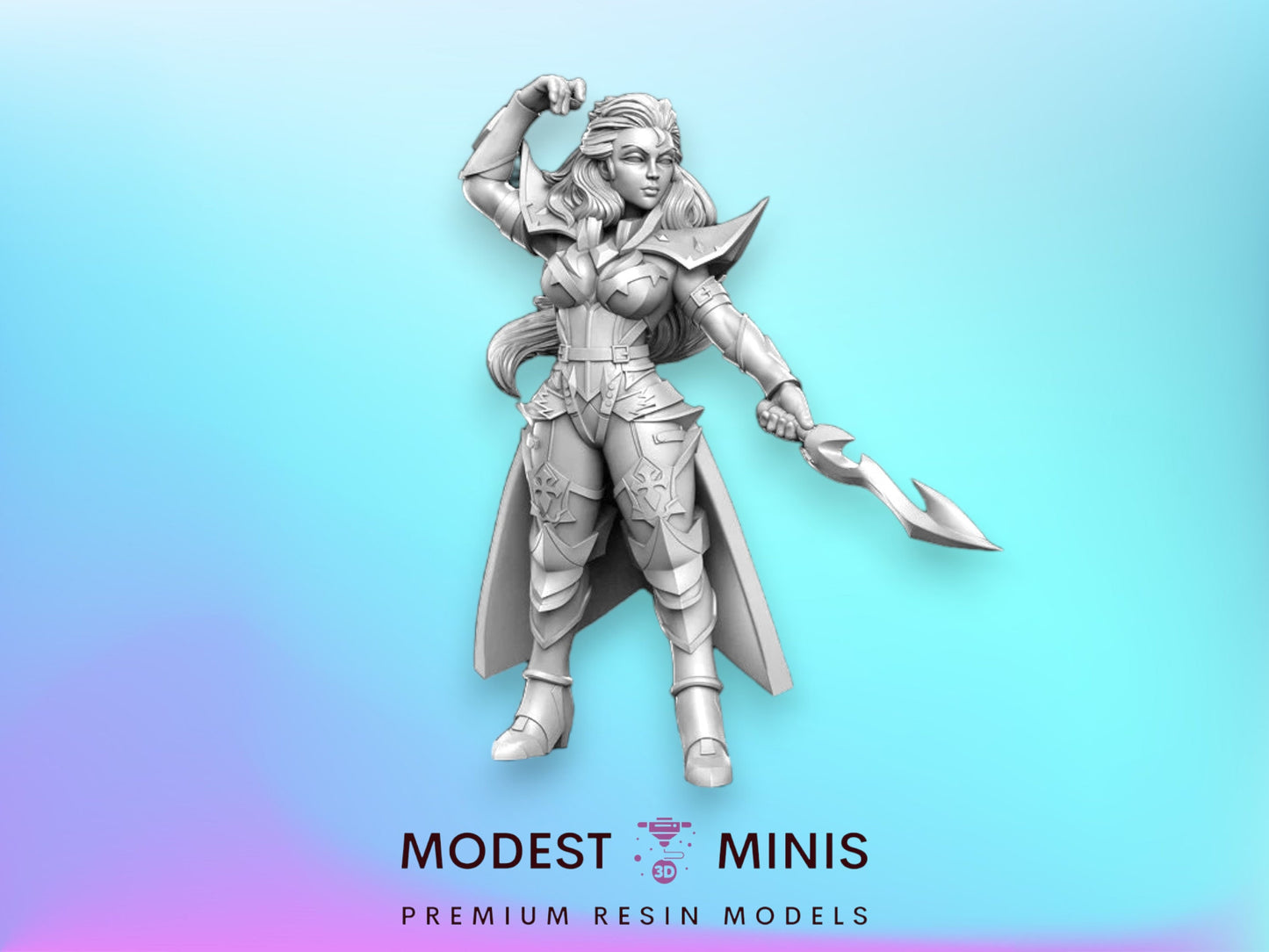 Shariza Female Mage - 32mm Scale DnD Miniature | Dungeons and Dragons | JRPG Mini - RN Estudio