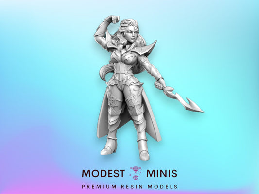 Shariza Female Mage - 32mm Scale DnD Miniature | Dungeons and Dragons | JRPG Mini - RN Estudio