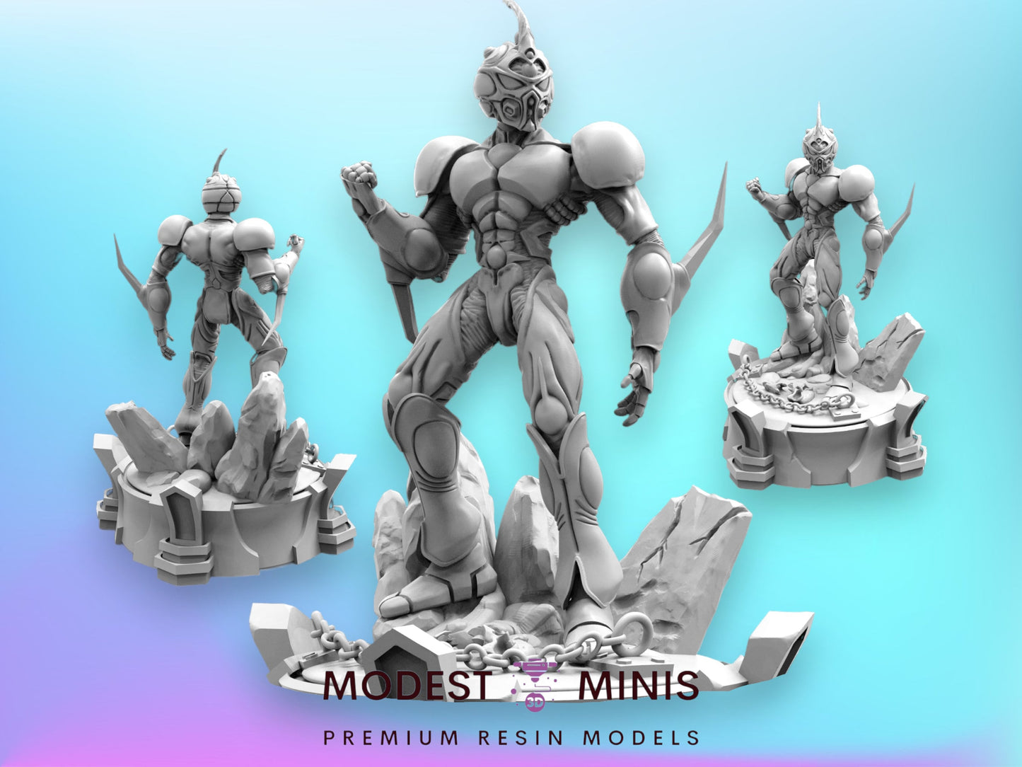Biomechanical One Techno Organic Man- Resin Cyberpunk Miniature  | Papsikels