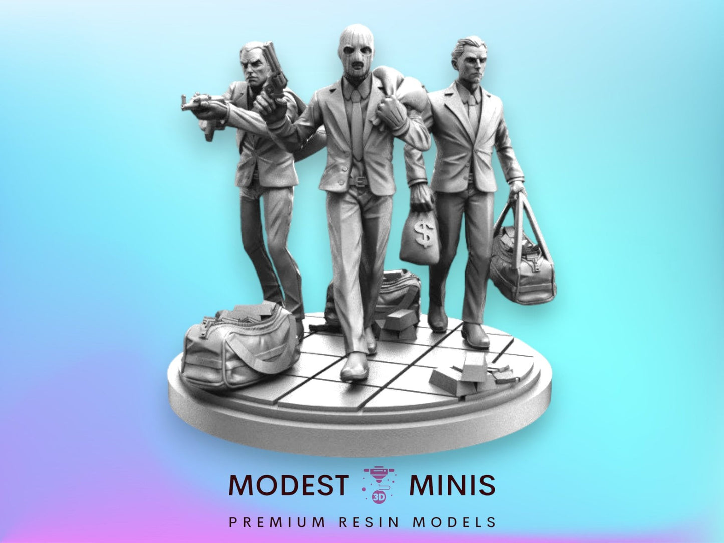 3pc Bank Robbers - 32mm - 40mm Mini | Crisis Protocol Proxy | C27