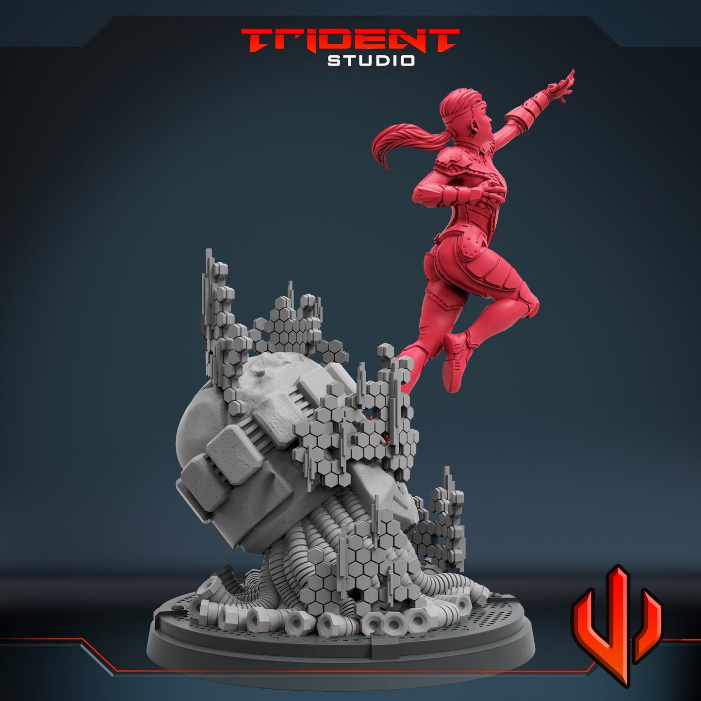 Jeanie A - 40mm  Miniature | Crisis Protocol Proxy | Trident