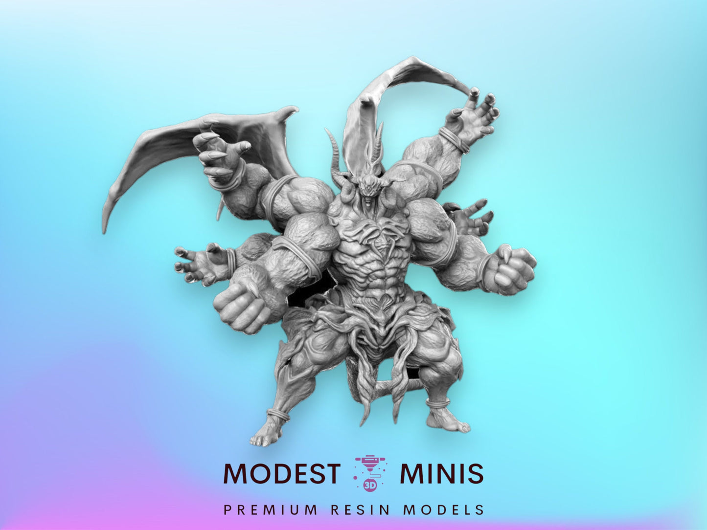 100mm Fiend - 32mm Scale DnD Miniature | Dungeons and Dragons | JRPG Mini - RN Estudio