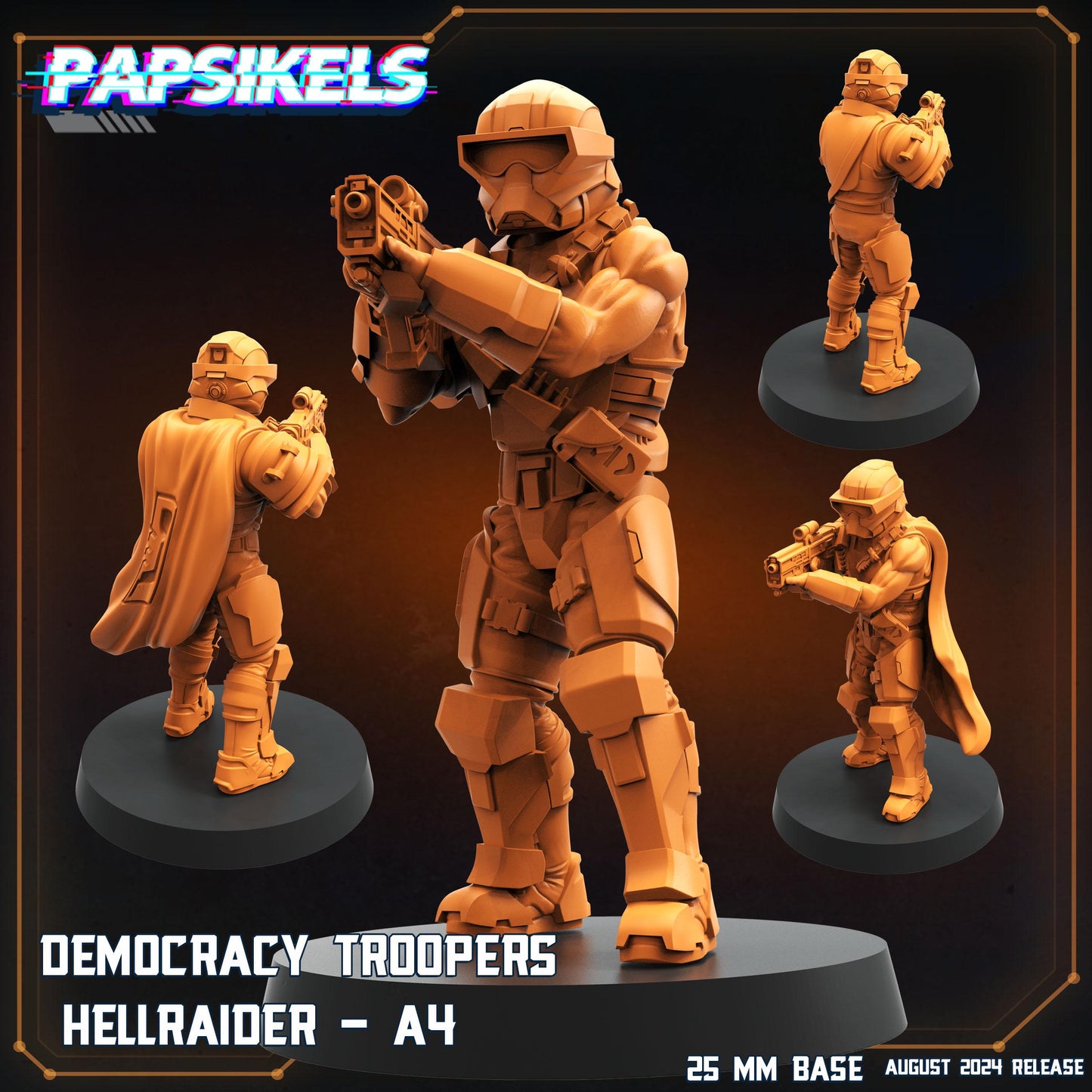 Hellraiders 6pc Set - 32mm Scale Alien Miniature | RPG | Sci fi | Role Playing | DnD | Papsikel