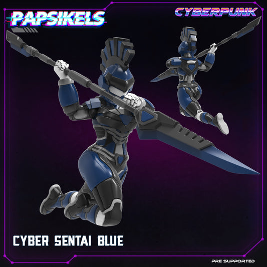 Cyber Sentai Blue - 32mm Scale Alien Miniature  | Batang City | Papsikels