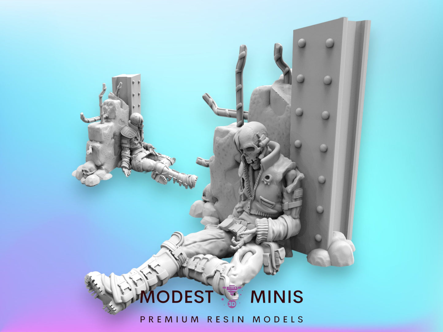 Dead Resistance Fighter D - 32mm Scale Alien Miniature | RPG | Sci fi | Xeno | Role Playing | DnD | Papsikel