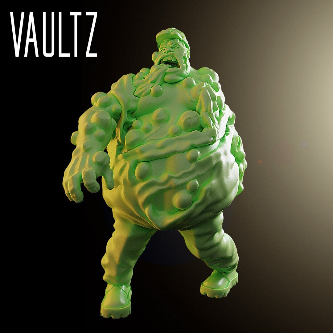 Zombie Toxic Fatty | 28mm - 100mm Scale Resin Mini | Zombicide | Vaultz