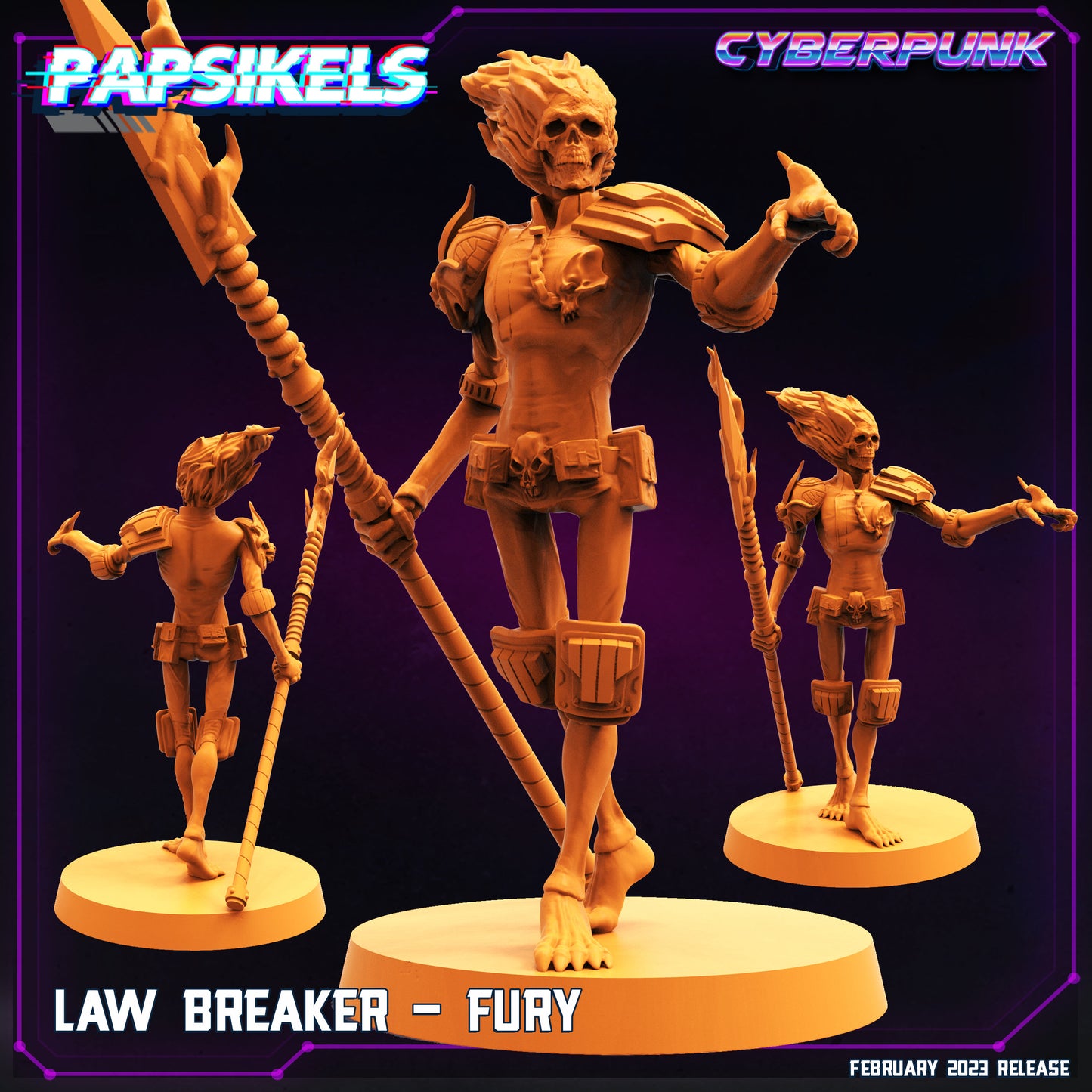 4pc Law Breakers Set - 32mm Scale Alien Miniature  | Batang City | Papsikels
