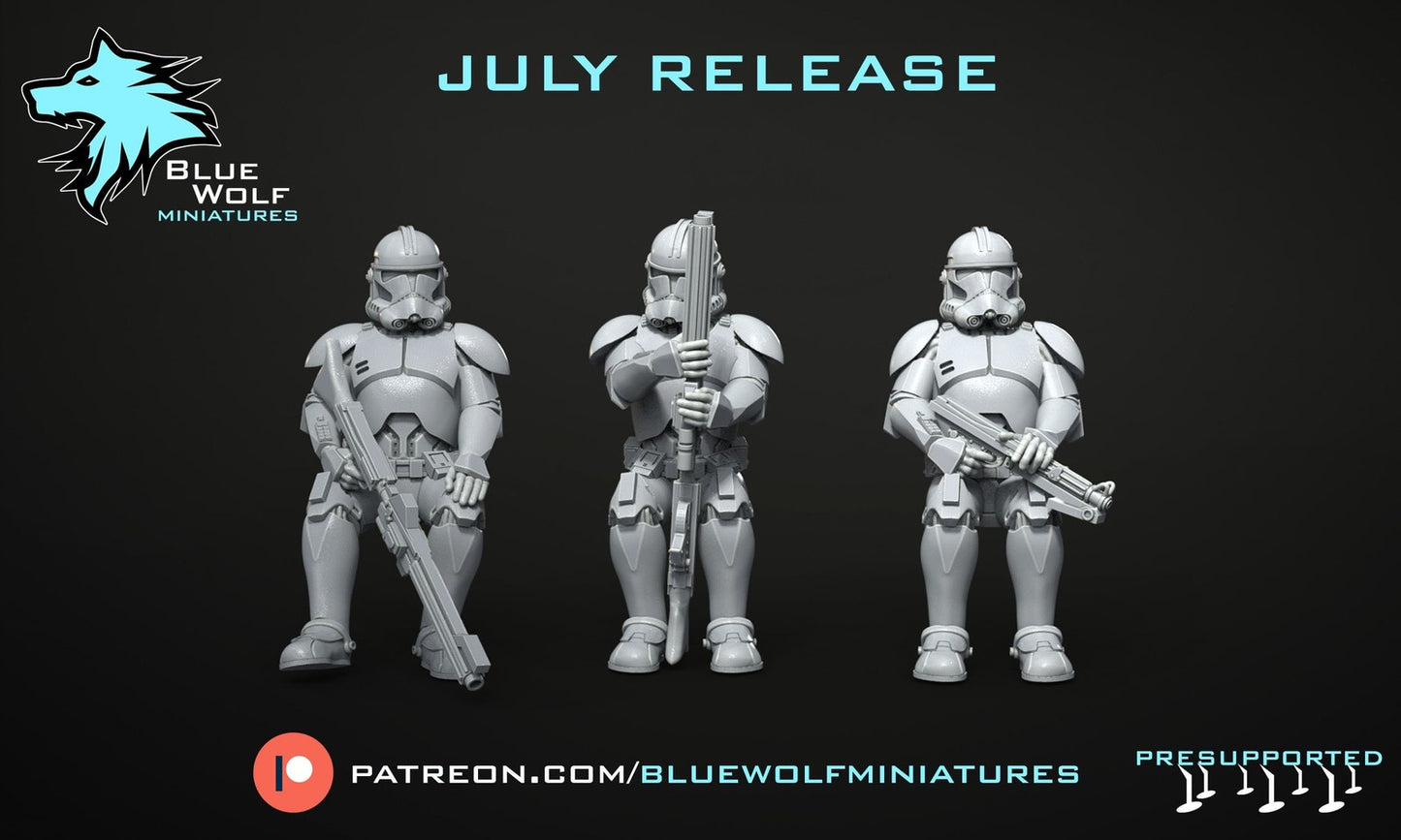 Seated Clone Crew - 28mm - 40mm Scale | Star Wars Legion Mini