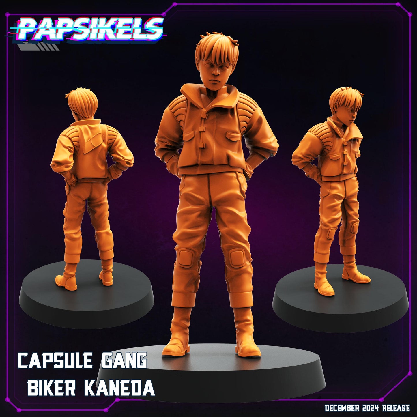Capsule Gang Biker Teens - 28mm 32mm 40mm Scale Cyberpunk Miniature  |  Blade Runner | | Papsikels