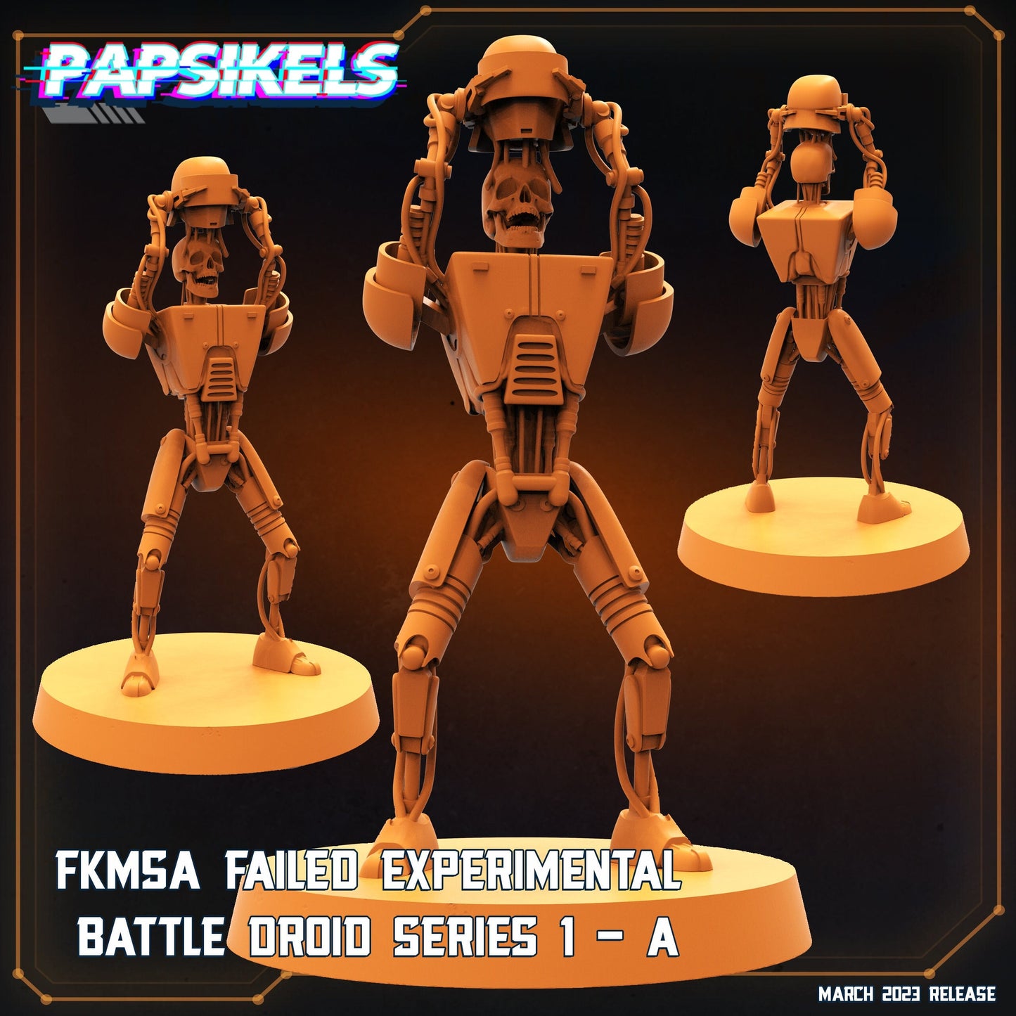 Failed Experimental Droid Series 1 A - 32mm Scale Miniature | RPG | Sci fi | Cyberpunk | Role Playing | Papsikel
