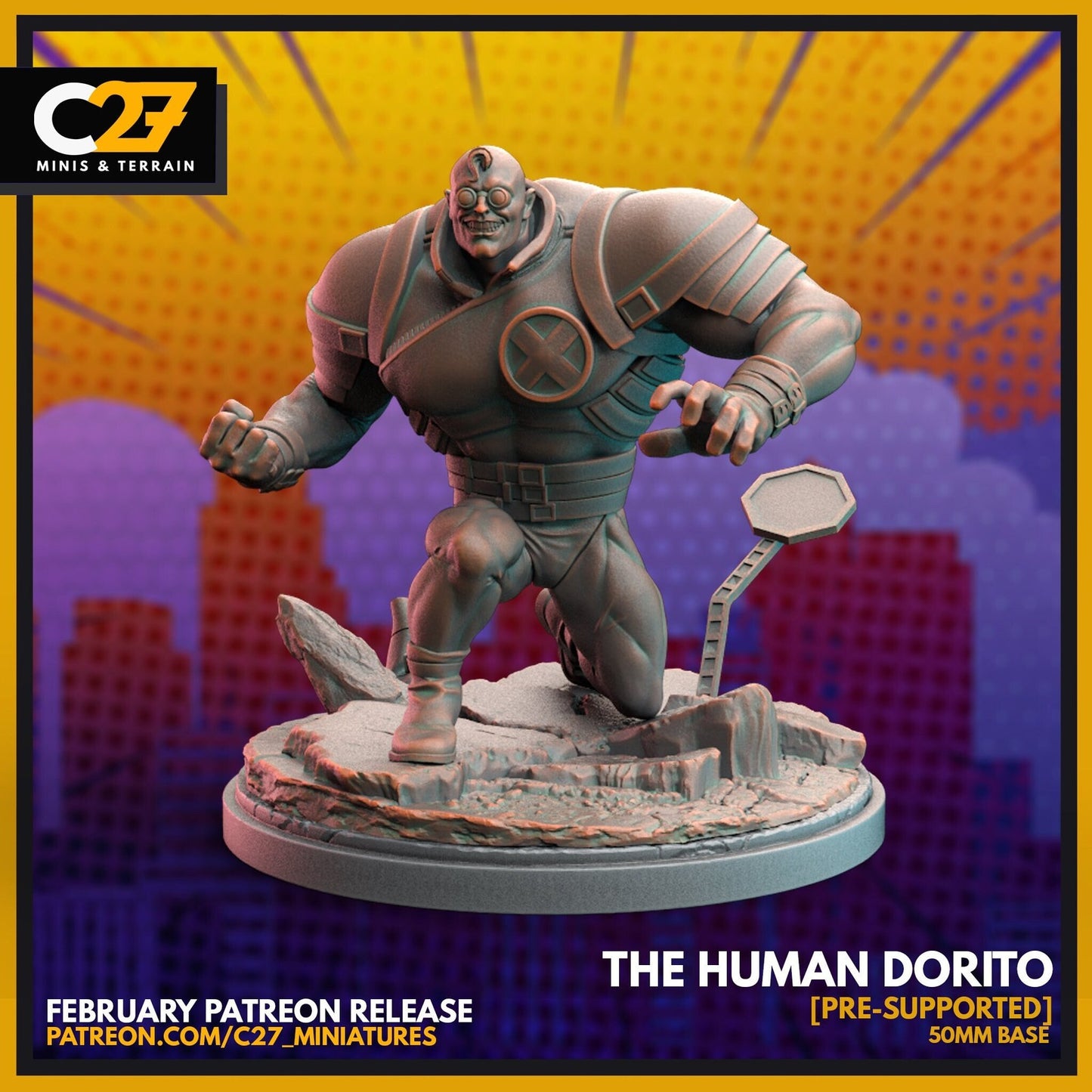 50mm Human Dorito - 32mm - 40mm Mini | Crisis Protocol Proxy | C27