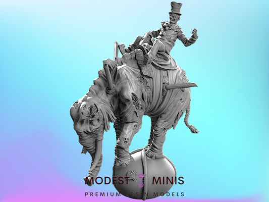 Zombie Tamed Elephant - 28mm 32mm - Wasteland | Zombicide | Walking Dead | Zombicircus