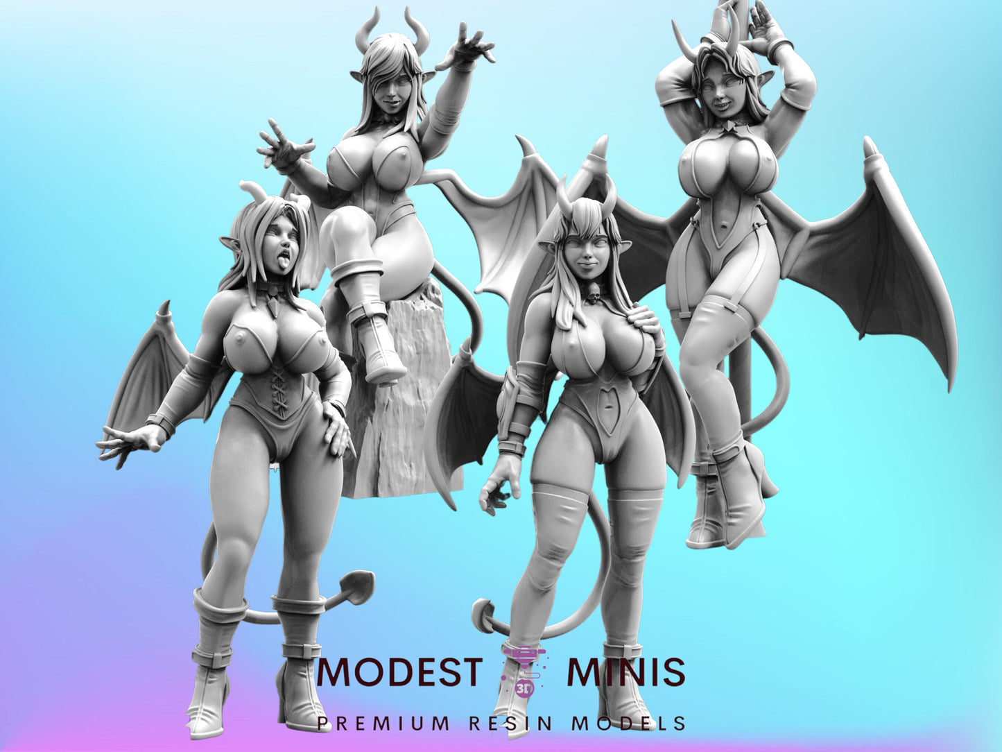 Cyber Succubus - Resin Cyberpunk Miniature  | Papsikels