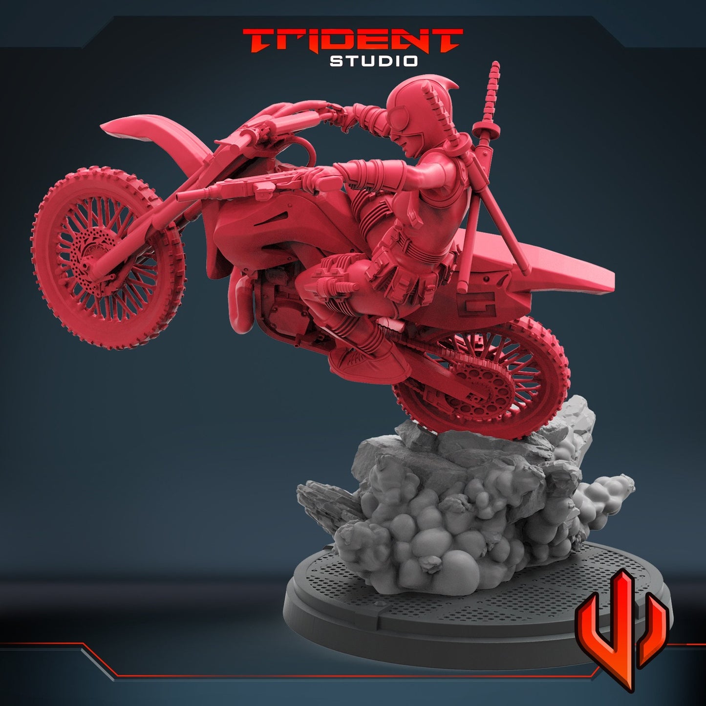 Gwencycle Masked - Gwenpool 40mm  Miniature | Crisis Protocol Proxy | Trident