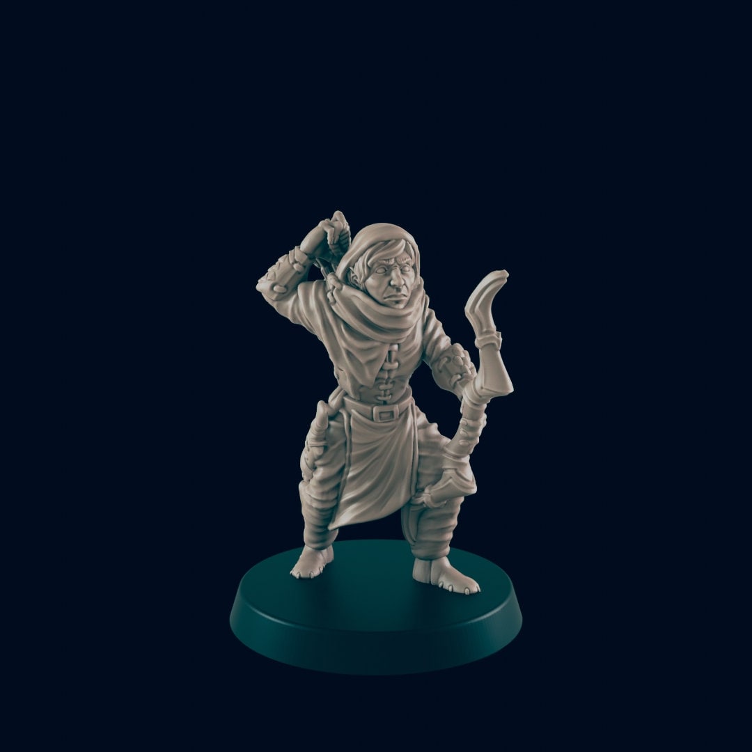 5pc Bandits Set - 25mm - 75mm Scale | DnD | EC3D Fantasy Mini | Beasts and Baddies