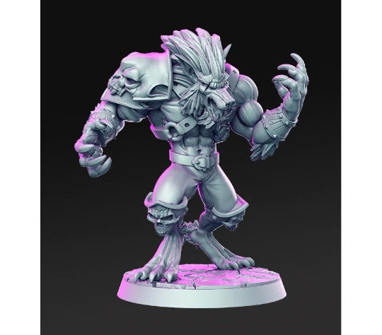 Wilveris Werewolf - 32mm Scale DnD Miniature | Dungeons and Dragons | JRPG Mini - RN Estudio