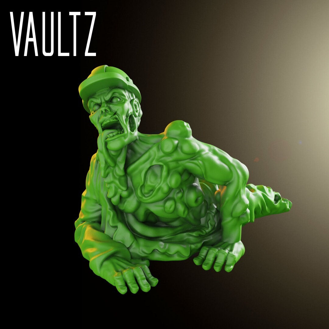 Zombie Toxic Crawler | 28mm - 100mm Scale Resin Mini | Zombicide | Vaultz