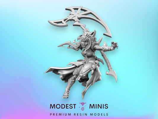 Kujla Warrior Female with Huge Axe - 32mm Scale DnD Miniature | Dungeons and Dragons | JRPG Mini - RN Estudio