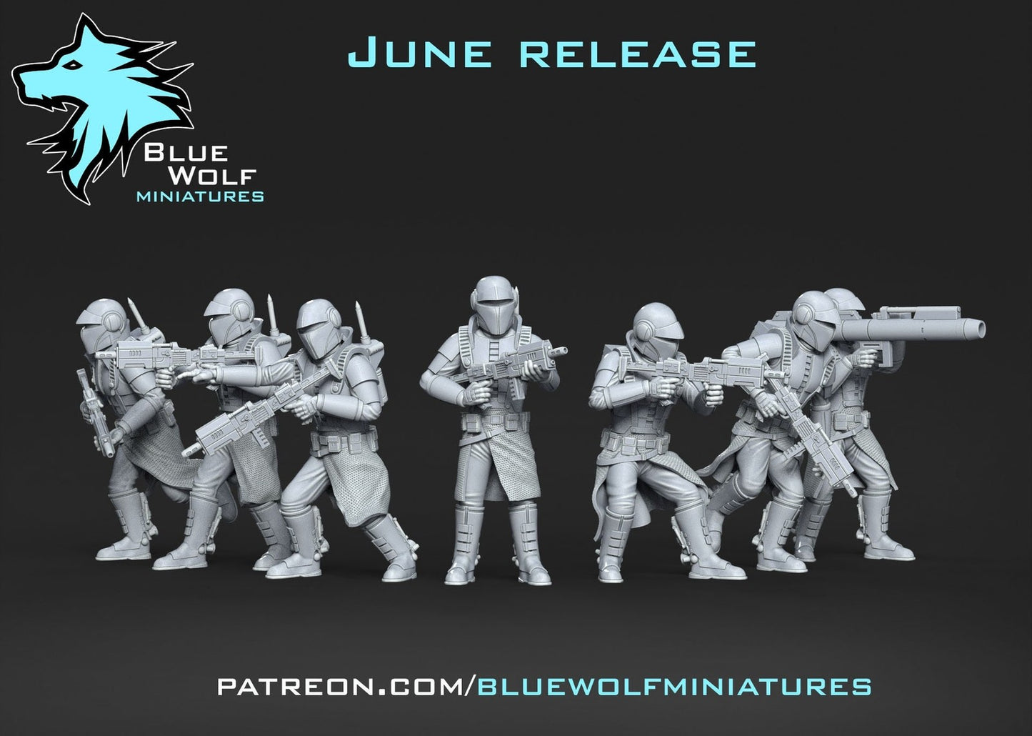 7pc Nimbus Commandos Set - 28mm - 40mm Scale | Star Wars Legion Mini
