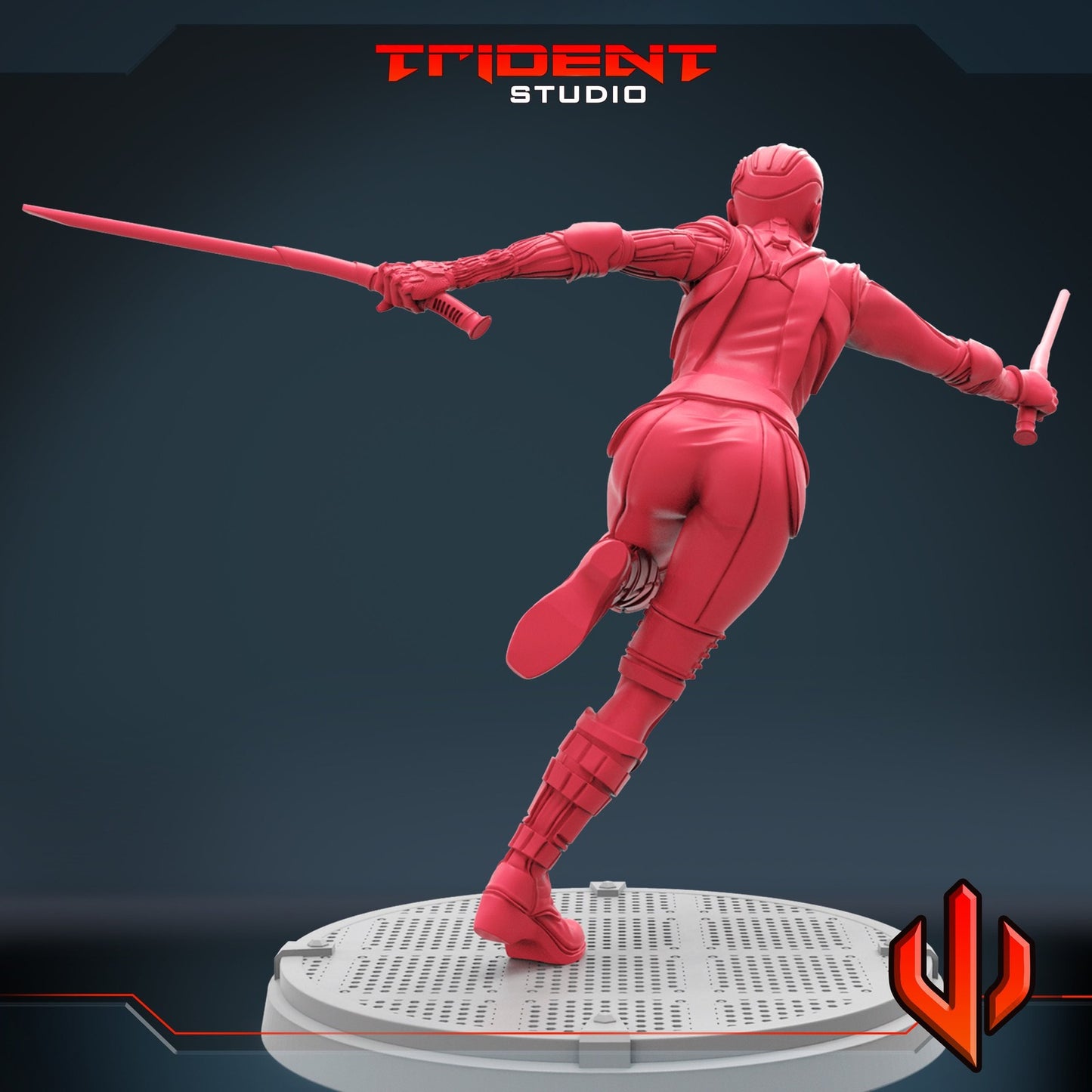 Blue Assassin A - 40mm  Miniature | Crisis Protocol Proxy | Trident