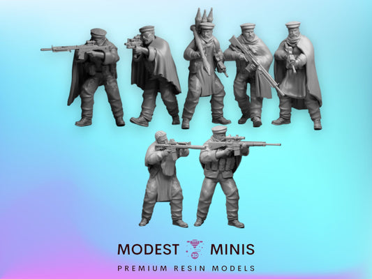 7pc Delta Force Operators - 28mm Scale Resin Military Miniature | Zona Alfa | Spectre Ops Mini