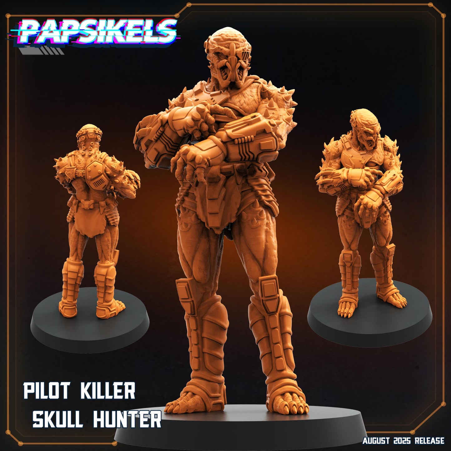 Pilot Killer Skull Hunter - Resin 3D Print Alien Miniature | RPG | Sci fi | Cyberpunk | Role Playing | DnD | Papsikel