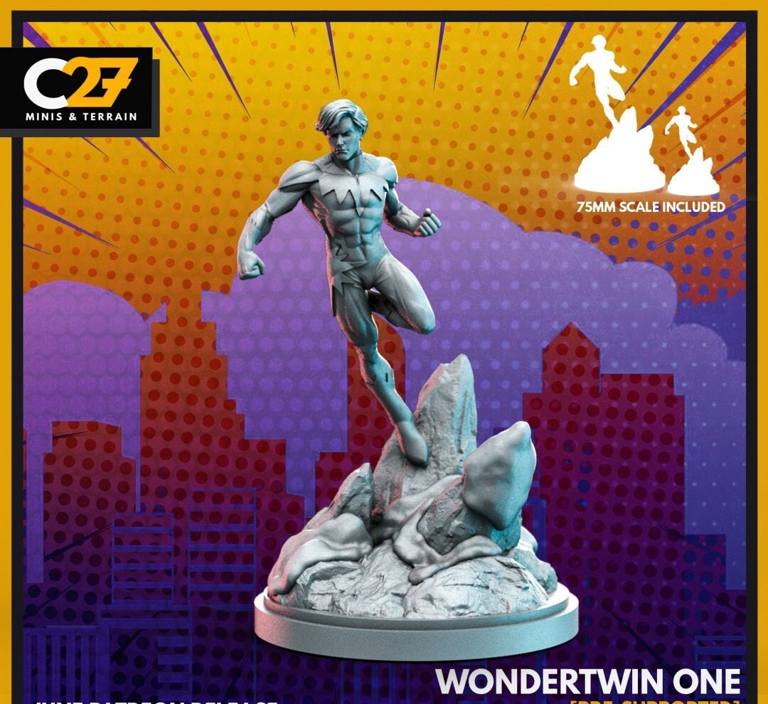 Wonder Twin One - 32mm - 40mm Mini | Crisis Protocol Proxy | C27
