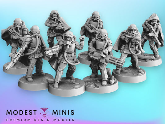 8pc Swamp Troopers CLOAKED Set - 28mm - 40mm Scale | Star Wars Legion Mini