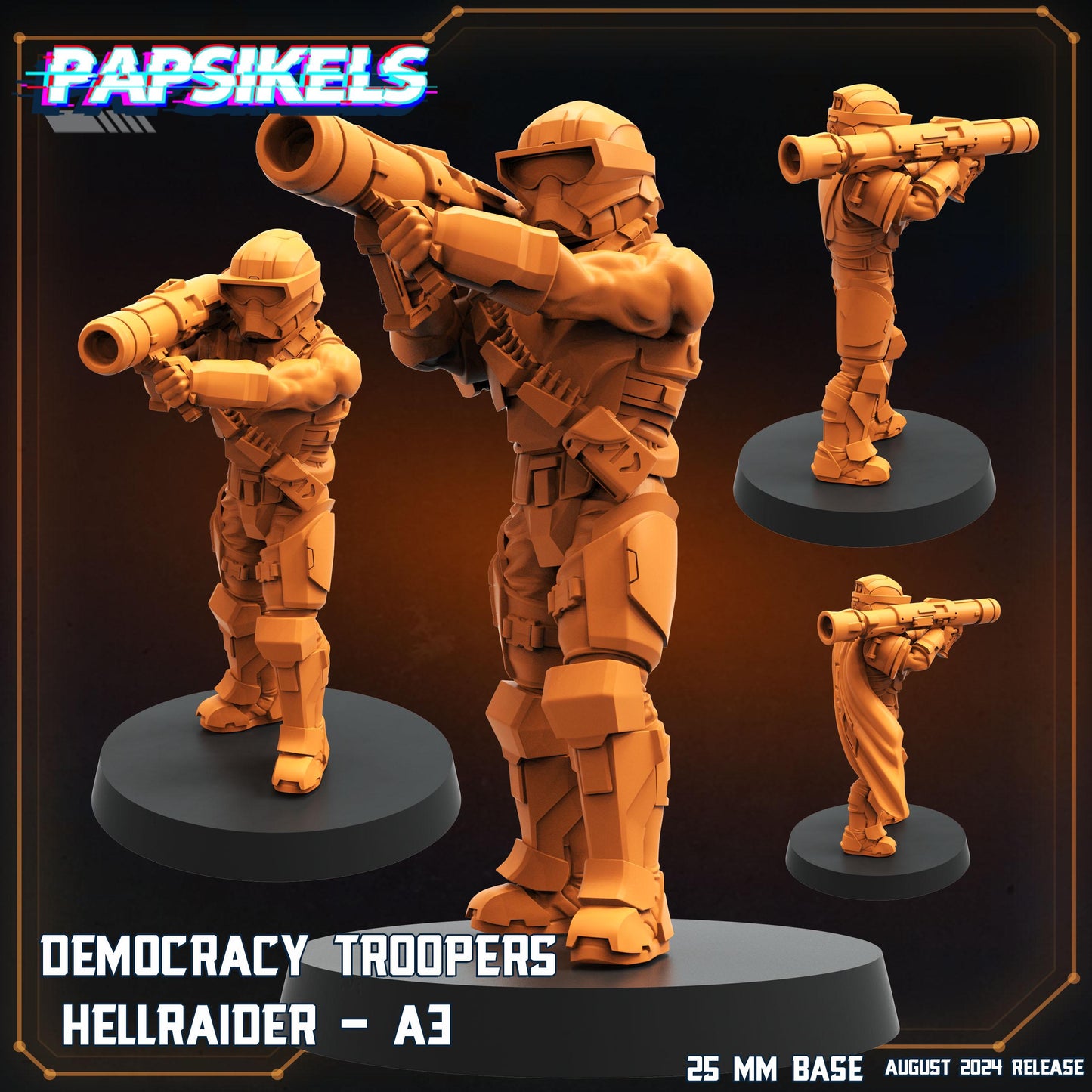 Hellraiders 6pc Set - 32mm Scale Alien Miniature | RPG | Sci fi | Role Playing | DnD | Papsikel