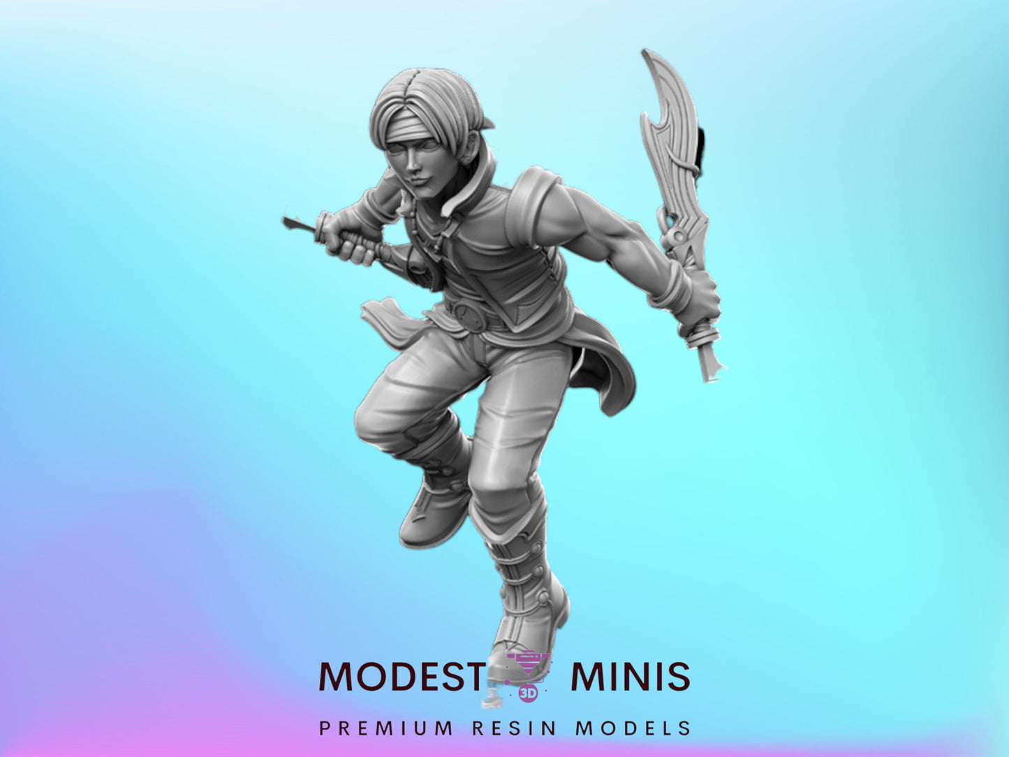 Locke - 32mm Scale DnD Miniature | Dungeons and Dragons | JRPG Mini - RN Estudio