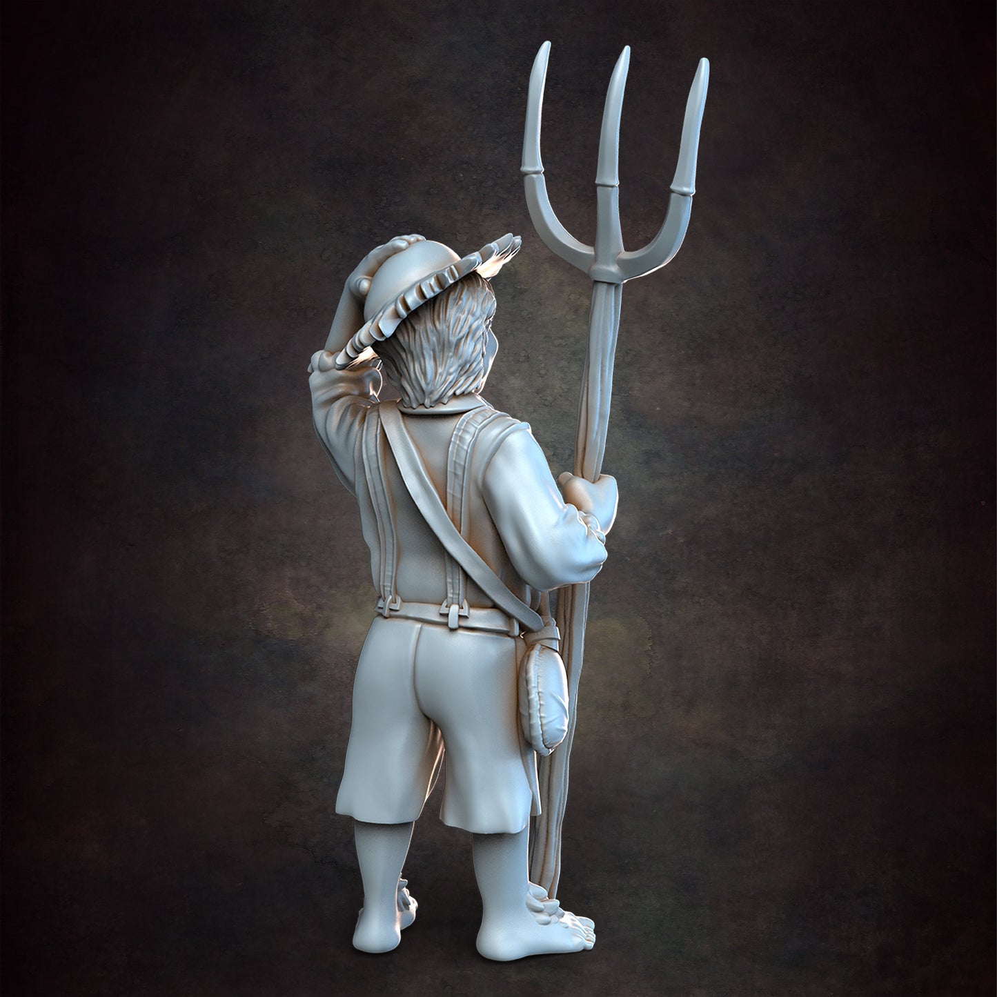Halfling Man Farmer - 28mm 32mm Scale DnD Frostgrave Miniature | Dungeons and Dragons Mini | 5E Fantasy