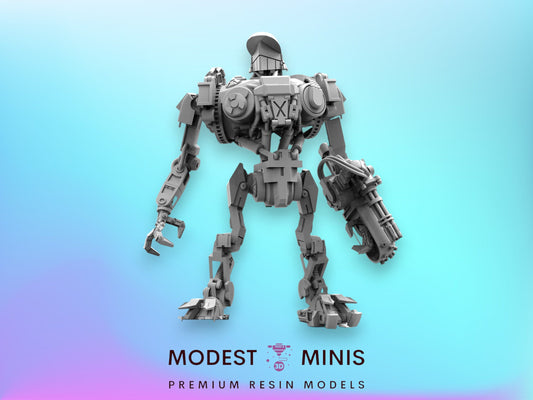 Prototype Droid Series 4 Model 12 - 32mm Scale Miniature | RPG | Sci fi | Cyberpunk | Role Playing | Papsikel