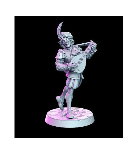 Delione Bard - 32mm Scale DnD Miniature | Dungeons and Dragons | JRPG Mini - RN Estudio