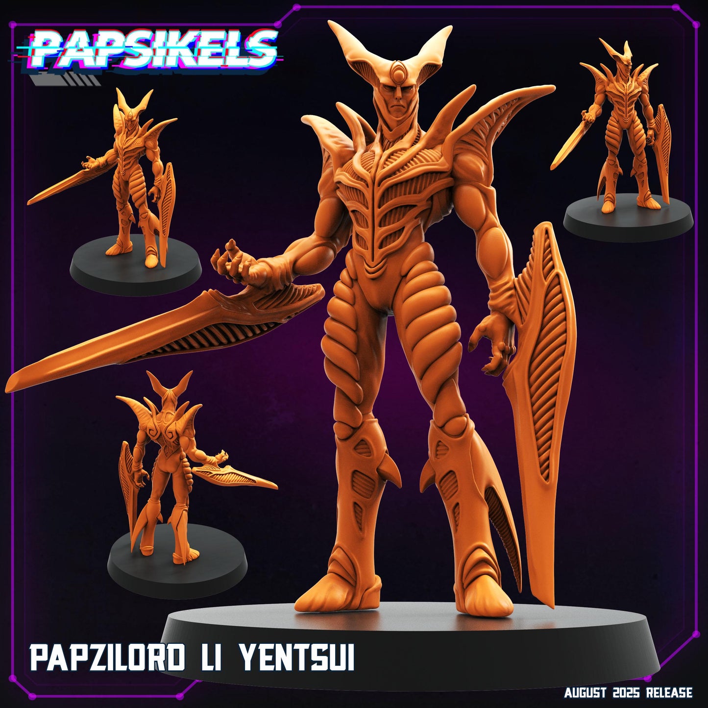 Papsilord Li Yentsui - Resin Cyberpunk Miniature  | Papsikels