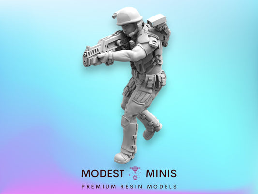 Colonial Marine PVT Dave Olsen - 32mm Scale Alien Miniature | RPG | Sci fi | Xeno | Role Playing | DnD | Papsikel