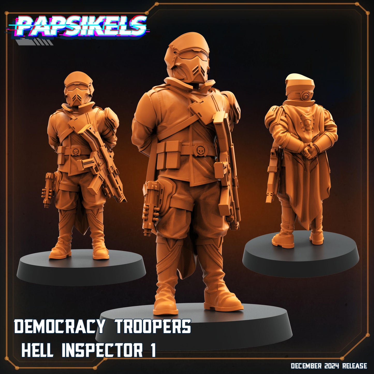 Hell Inspectors - 32mm Scale Alien Miniature | RPG | Sci fi | Role Playing | DnD | Papsikel