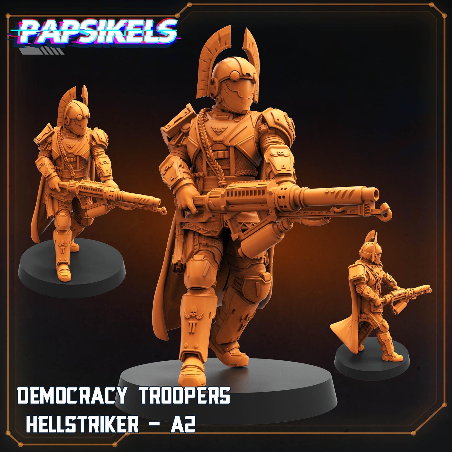 Hellstrikers Set 1 - 32mm Scale Alien Miniature | RPG | Sci fi | Role Playing | DnD | Papsikel