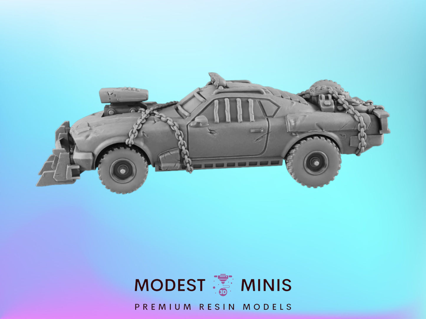Road Warrior Car | 28mm - 54mm Scale | Survivor Terrain | Fantasy Scatter | Sci Fi Terrain | EC3D Badlands