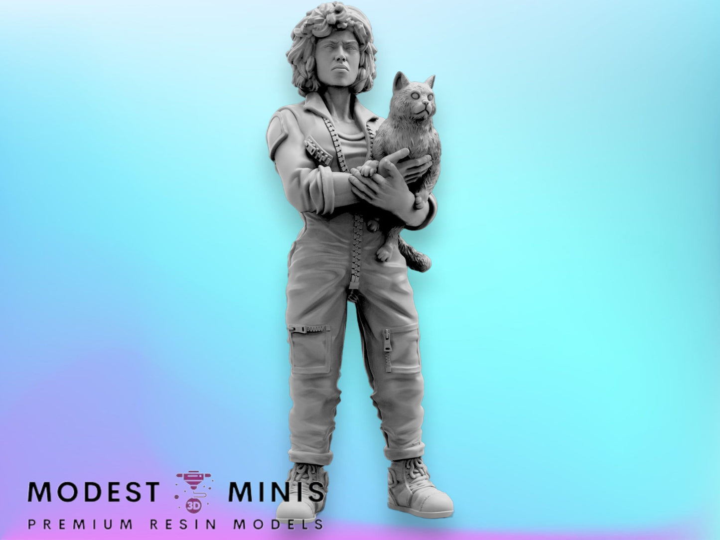 Space Crew Warrant Officer - 32mm Scale Alien Miniature | RPG | Sci fi | Cyberpunk | Role Playing | DnD | Papsikel