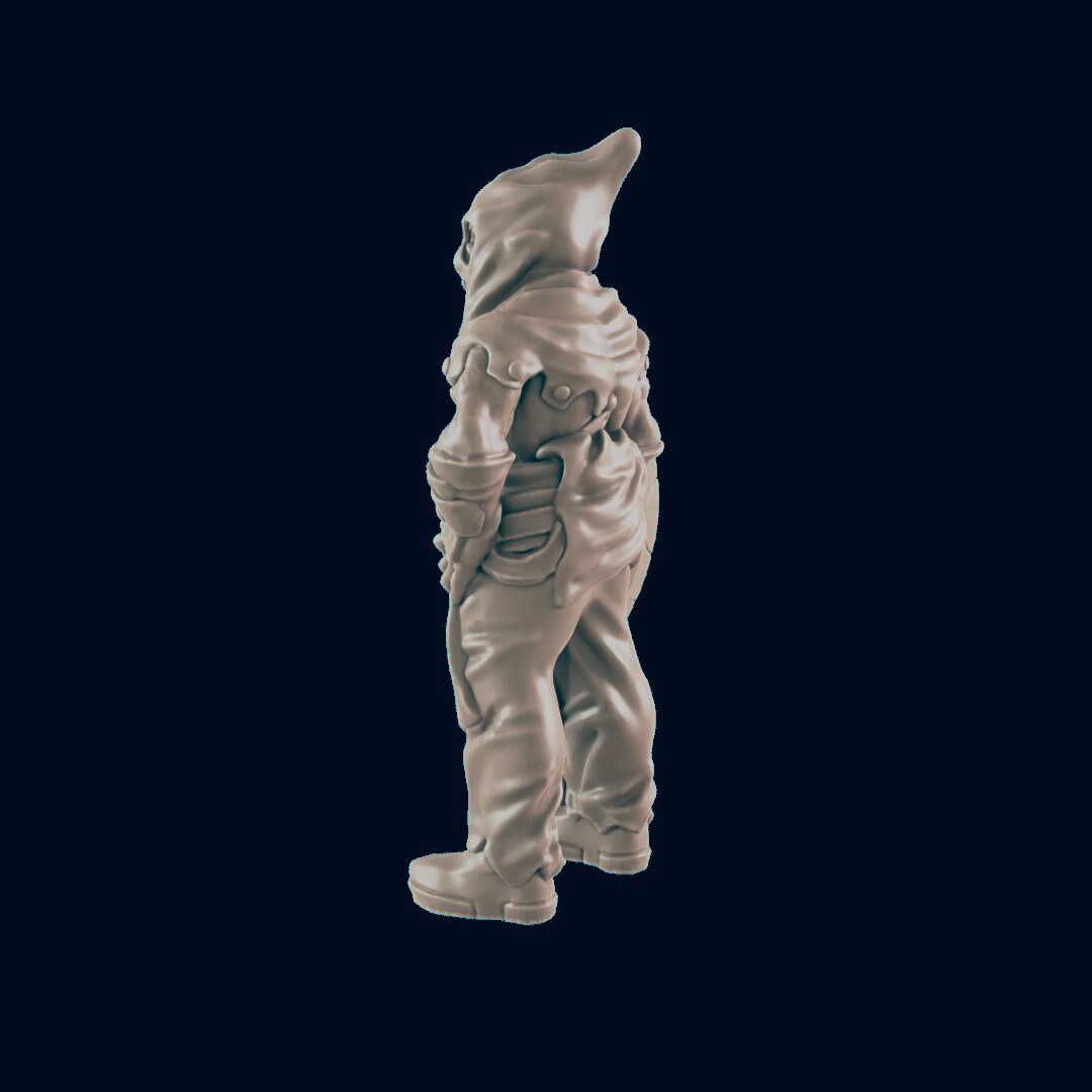 NPC Half Orc Male Executioner - 25mm - 75mm Scale | DnD | EC3D Fantasy Mini | Townsfolk