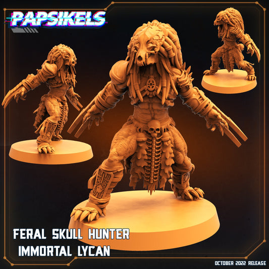 Feral Skull Immortal Lican - 32mm Scale Alien Miniature | RPG | Sci fi | Cyberpunk | Role Playing | DnD | Papsikel