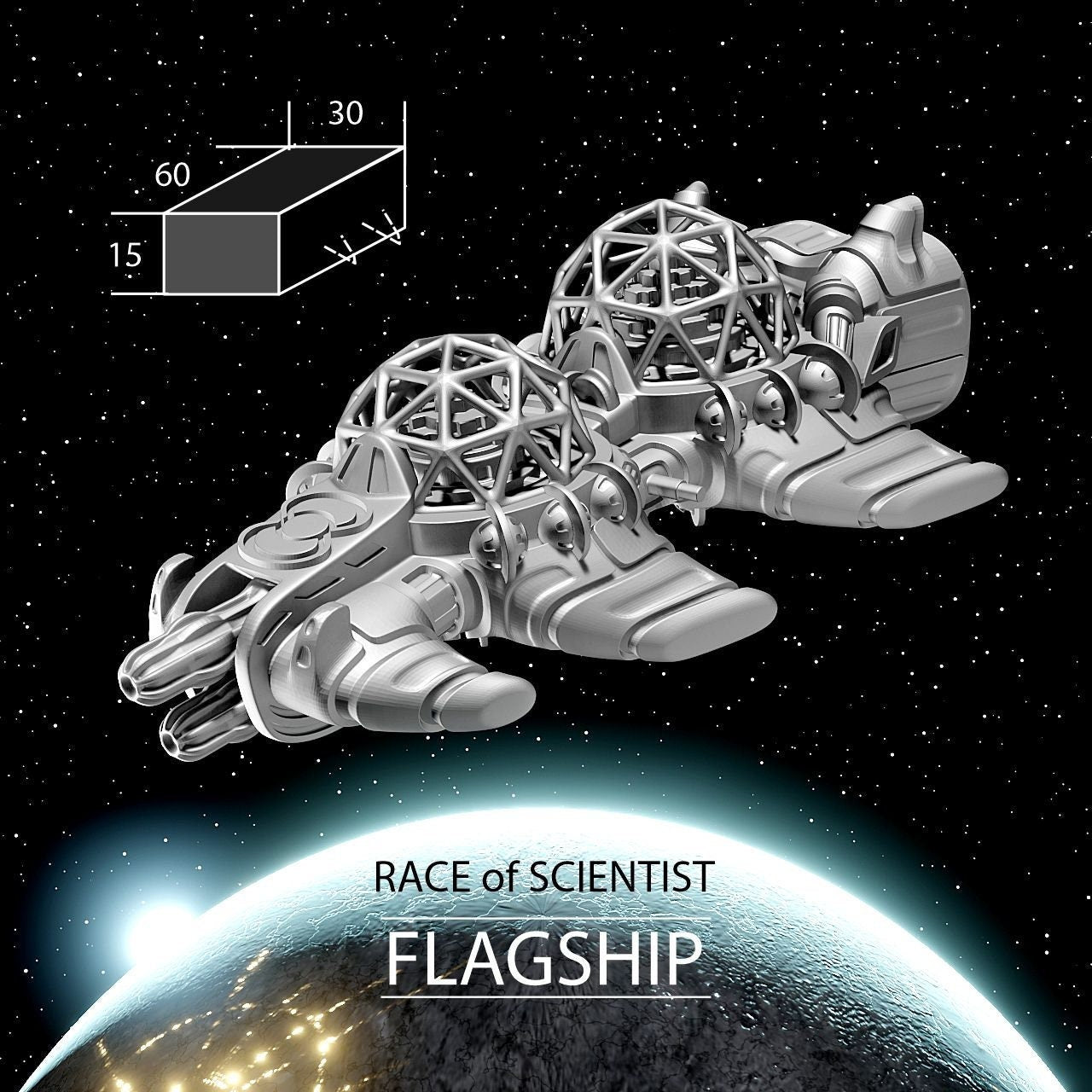 Scientist Flagship - Twilight Imperium | Fleetscale | Starfinder | Billion Suns | Starmada | Firefly | Terra Conflict