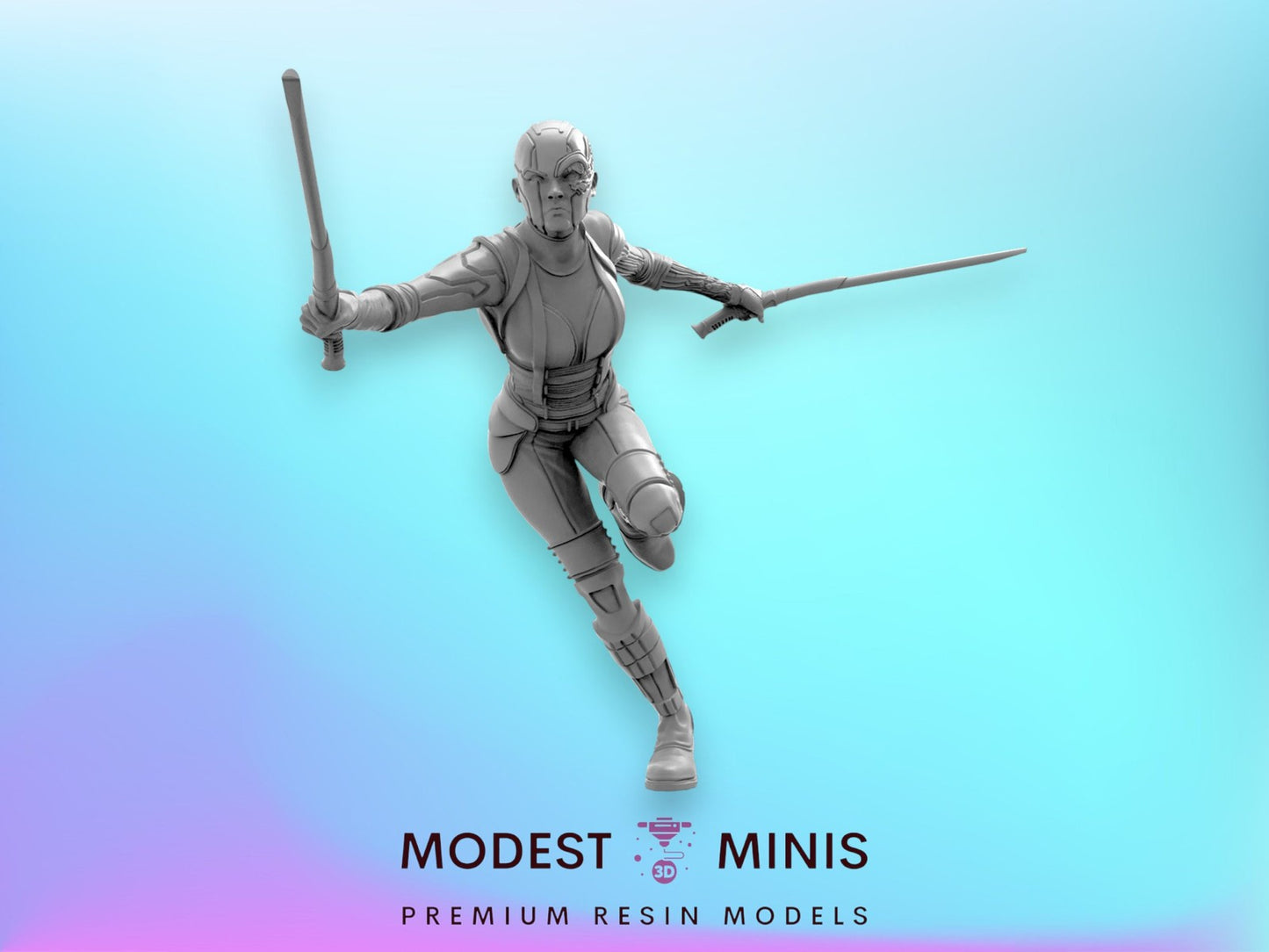 Blue Assassin A - 40mm  Miniature | Crisis Protocol Proxy | Trident
