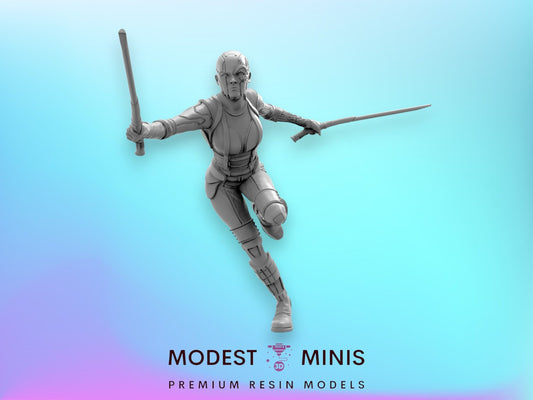 Blue Assassin A - 40mm  Miniature | Crisis Protocol Proxy | Trident