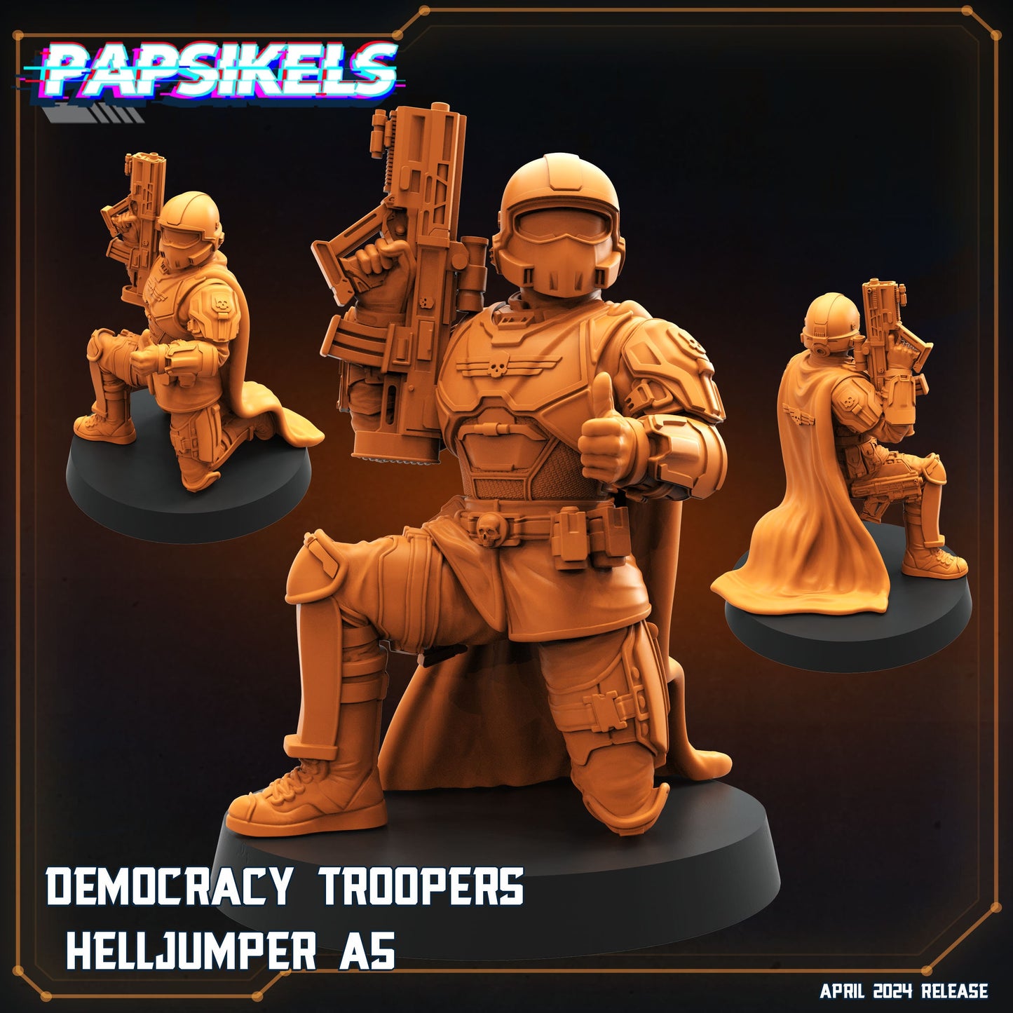 Helljumpers - 32mm Scale Alien Miniature | RPG | Sci fi | Role Playing | DnD | Papsikel