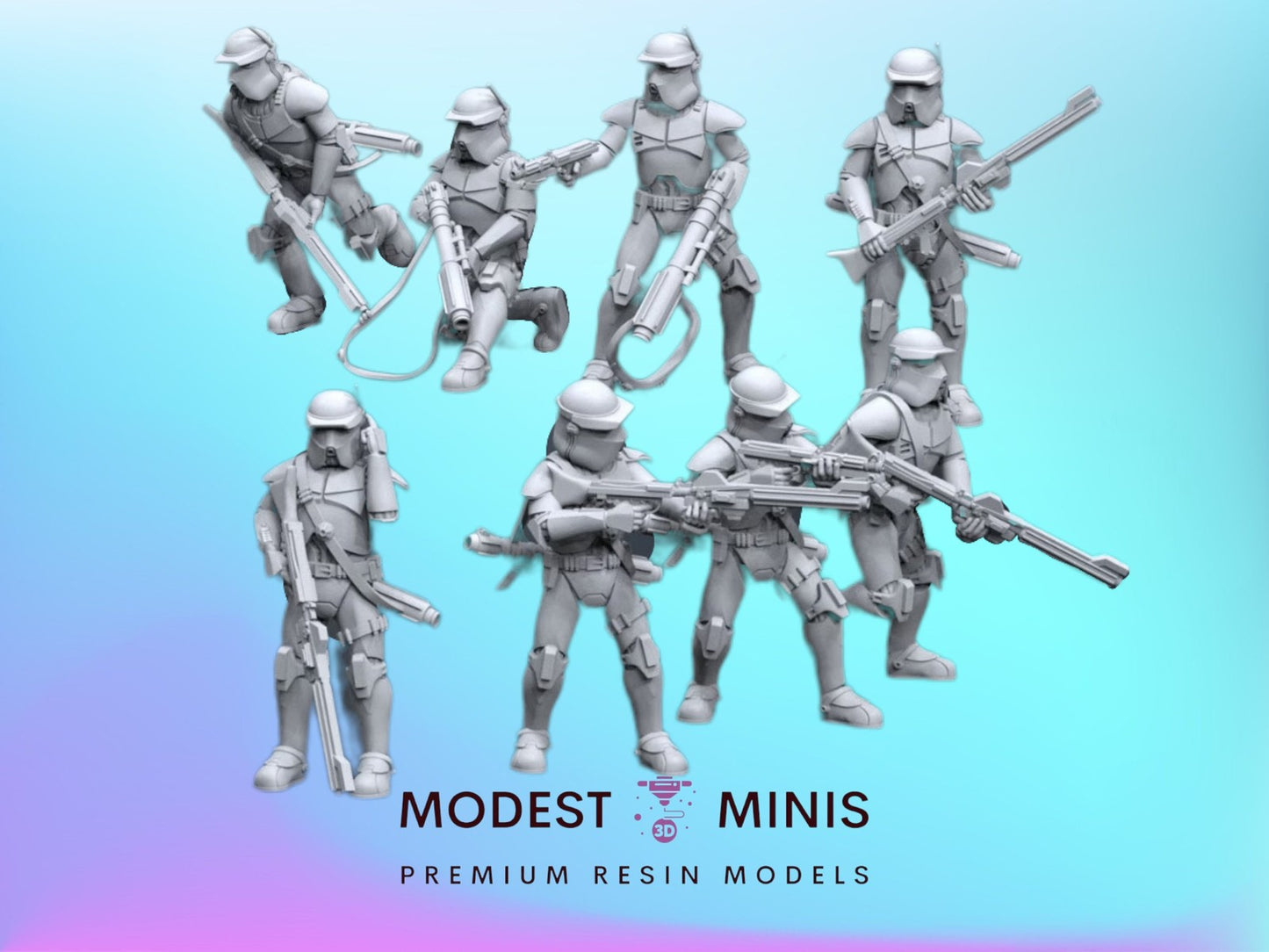 8pc AT-RT Drivers  - 28mm - 40mm Scale | Star Wars Legion Mini