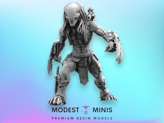 Serpent Skull Hunter - 32mm Scale Alien Miniature | RPG | Sci fi | Cyberpunk | Role Playing | DnD | Papsikel