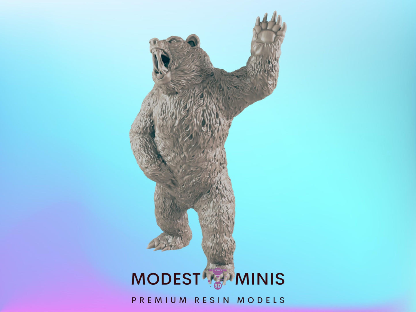Bear - 25mm 28mm 32mm 40mm Scale  | RPG | Role Playing | EC3D Fantasy | Beasts and Baddies