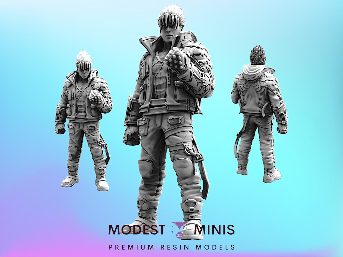 Human Devil Gene Carrier - 32mm Scale Alien Miniature  | Papsikels